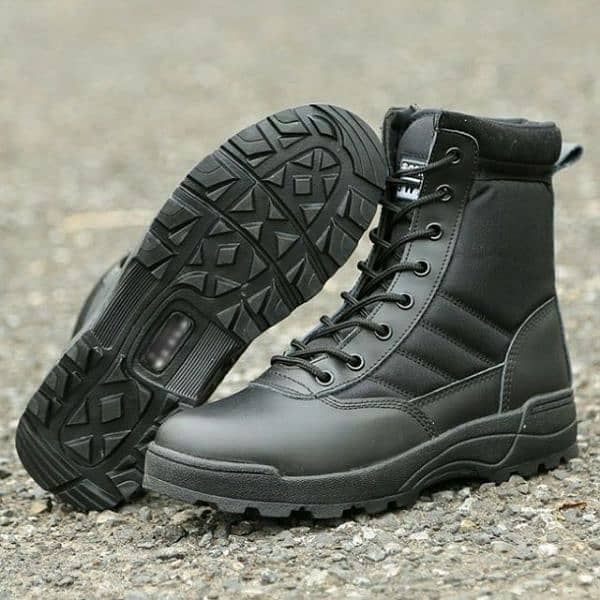 New Black Army, Police, Military Lond Swat Shoes available in Quantity 1