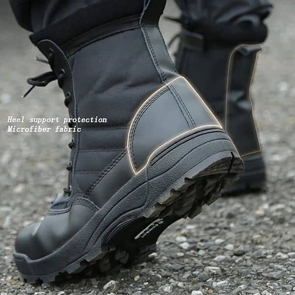 New Black Army, Police, Military Lond Swat Shoes available in Quantity 3