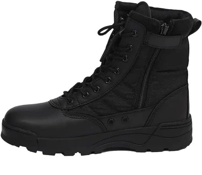 New Black Army, Police, Military Lond Swat Shoes available in Quantity 8