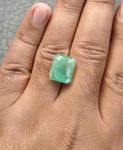 Natural Emerald "Zamurd" 15.23 crt + Silver ring