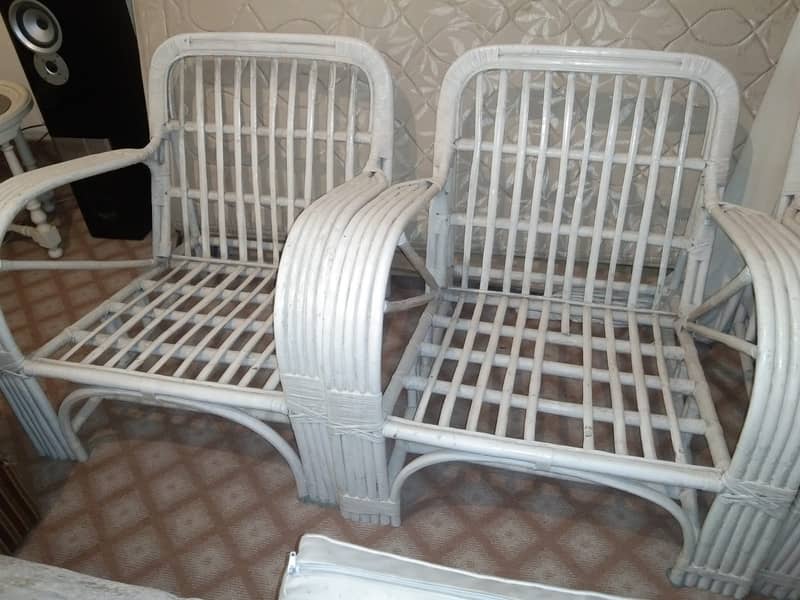 Cane sofa set 4 seater 2