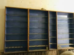 door, chair, Almari glass shelves
