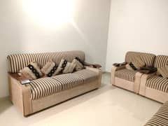 7 seater sofa set. Wooden frame