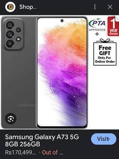 Samsung A73 5g 8+8/256 dual sim offical pta with complete box