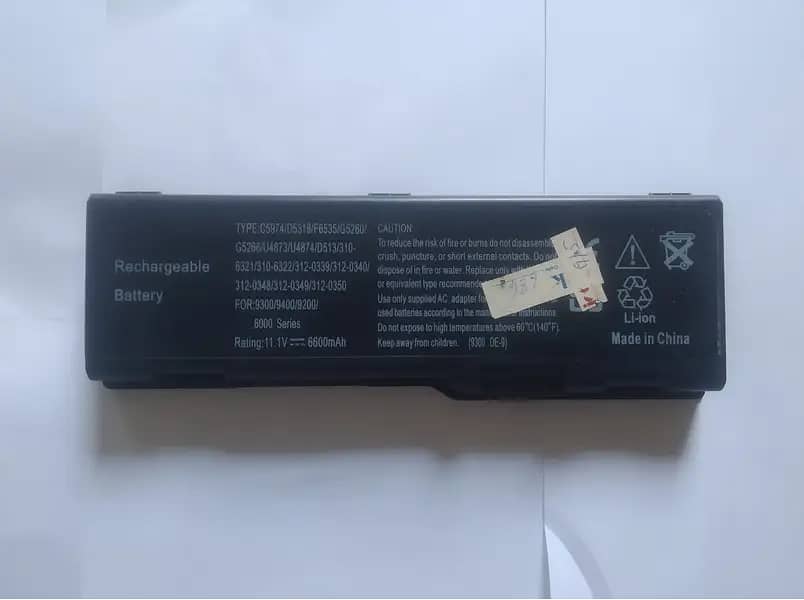 Dell Laptops batteries (Detail/List/Rs in description). 5