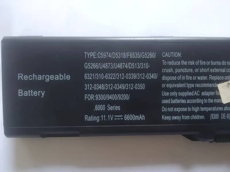 Dell Laptops batteries (Detail/List/Rs in description). 6