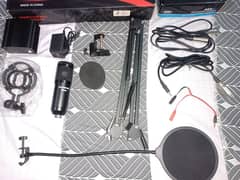 SoundPro Black BM 800 Condenser Microphone Full Kit With Phantom Power