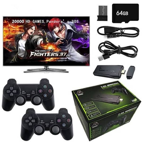 M8 GAMING STICK USB CONSOLE 20,000 GAMES 2 CONTROLLERS HDMI TEKKEN3 3