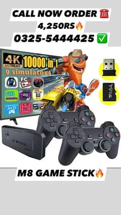 Wireless Retro Game Console M8 | Plug and Play Video Game Stick 0