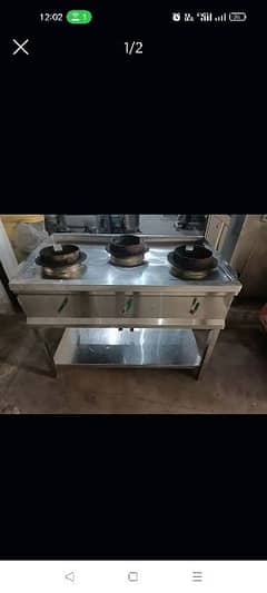 stove 3 burnal with waiter sistem