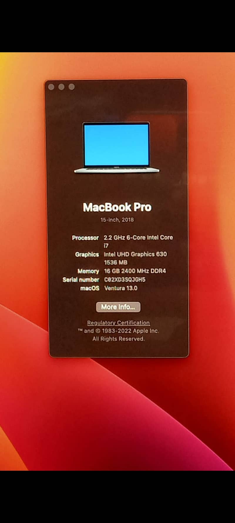 MacBook Pro 2018 & 2019 15" Display with 4GB Graphics 18