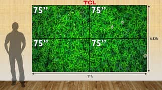 75-inch TCL Video Wall Solution Complete Setup with 4k Controller