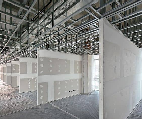 OFFICE PARTITION -DRYWALL & GLASS PARTITION - OFFICE CEILING 8