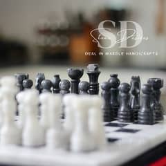 Black and White Marble Chess Set | Unique Handmade Marble Chess Set