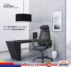 BOSS B-543 Aqua Mesh High Back Revolving Office Chair