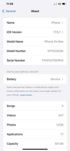 iPhone XS Max officially pta approved dual sim 64 gb only back crack