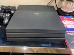 PS4 pro 1TB 3games complete box 2 controller and 2 remote skins