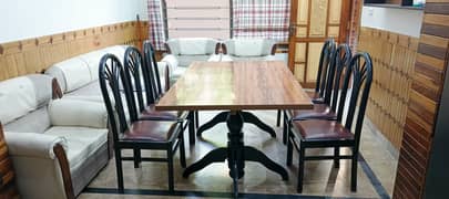 Dinning Table |  6 chairs with table | whatsapp no 03189495187