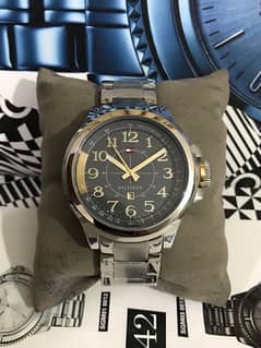 HILFIGER-TWO TONE-NEW WATCH-SEIKO-RADO-OMEGA-ROLEX-TISSOT-TAG-ARMANI