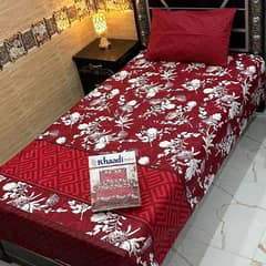 *4Pc Mix Cotton Single Pair Bedsheet*