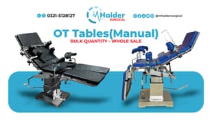 OT Tables and all other type of hospital furniture