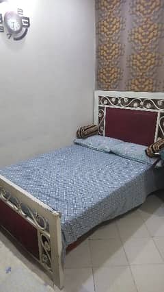 Iron Bed Medium Size with Mattress