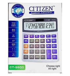 Calculator Medium Size Citizn 12 Digit Model CT-9800N