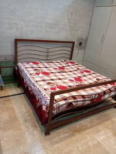 iron bed with mattress for sale