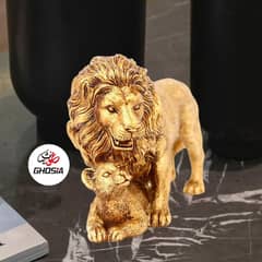 Resin Lion Statue, Home Decoration Modern Sculpture