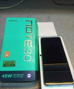 infinix note 30 full box 45 watt charger fast charger condition lush