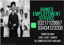 Cook /House chef / maid / Nanny chef / Baby care maid availabl