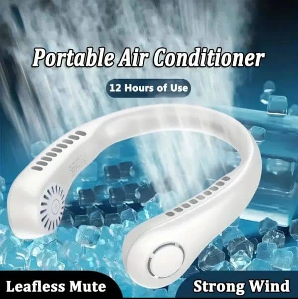 Summer Air-cooled Neck Hanging Fan free delivery wahcantt WhatsApp sms 1