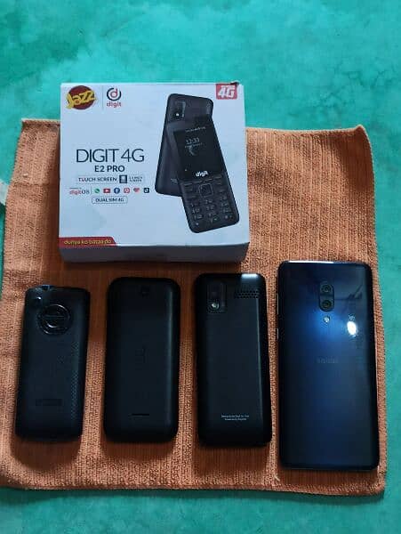 Aqous zero 2 Non pta + nokia 230 + Qmobile + earbuds 2