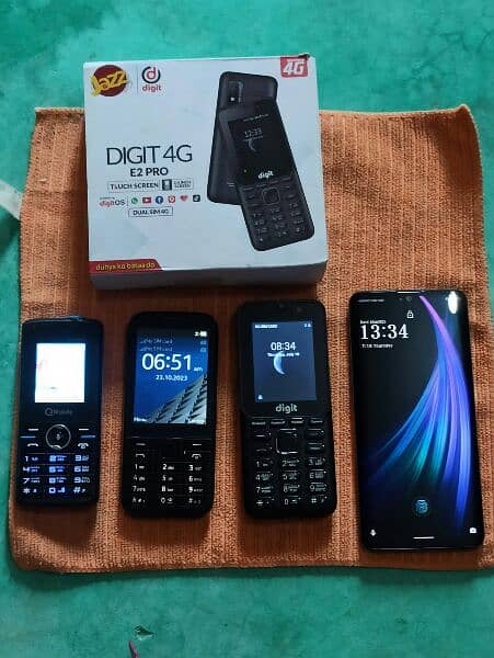 Aqous zero 2 Non pta + nokia 230 + Qmobile + earbuds 3