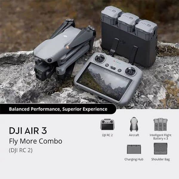 DJI Air 3 FlyMoreCombo RC2 Seal Pack Non Active Drone 4