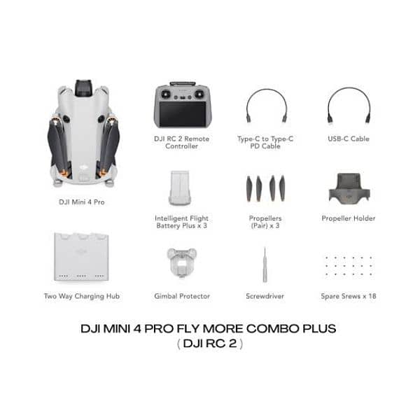 DJI Mini 4 Pro RC2 FlyMoreCombo Plus Seal Pack Drone 3