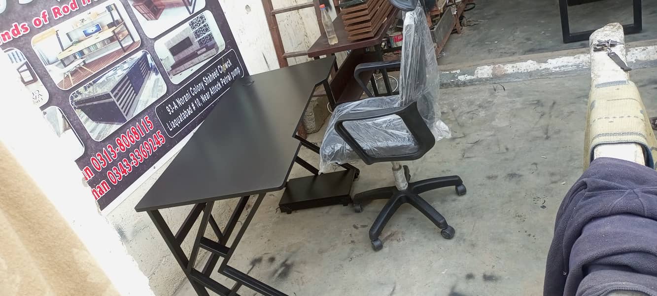 k shape table|Computer table|Study table|Laptop table|workstation tabl 17