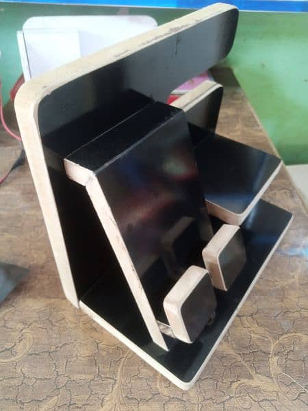 High quality MDF mobile charging stand available 3