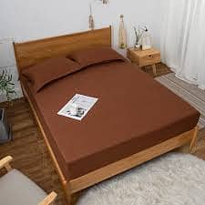 Waterproof Mattress Cover Brown Color Fitted Mattress Protector