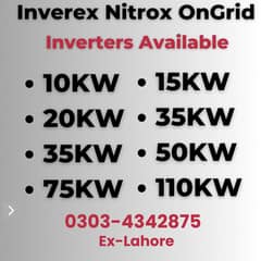 Inverex Nitrox Hybird & Ongrid Inverters available at best price 0