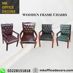 Office Visitor Chairs with wooden frame