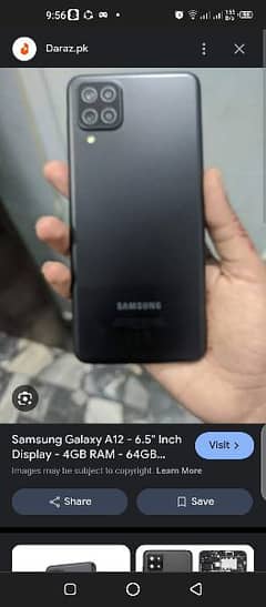 Samsung A12 black ,box bhi hai