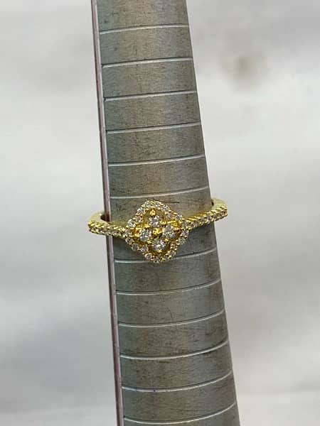 Diamond studded Gold ring 4