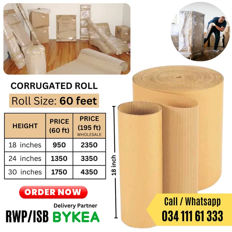 Corrugated Roll, Brown Gatta Sheet for Furniture  Packing 0