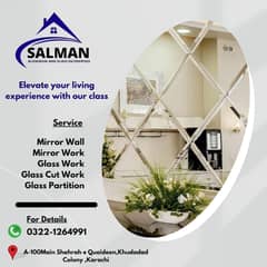 Glass Designing/SS Reeling/Office Partition/Shower Cabins/Led Mirror