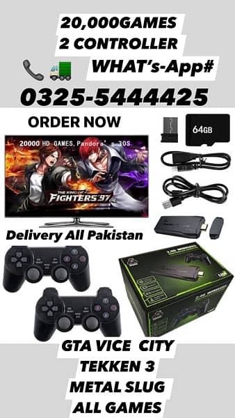 M8 GAMING STICK CONSOLE HDMI USB 20,000GAMES TEKKEN 3 WITH CONTROLLERS 0