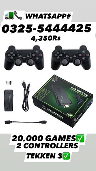 M8 GAMING STICK CONSOLE HDMI USB 20,000GAMES TEKKEN 3 WITH CONTROLLERS 1