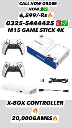 M15 GAME STICK USB CONSOLE WITH XBOX CONTROLLER 20,000 GAMES IN STOCK