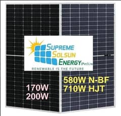 710W, 580W, 200W & 170W - SUPREME SOLSUN , 10 YEARS REPLACEMENT WARRAN