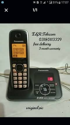 Panasonic answer system 3721 Malaysia Cordless Phone Free delivery